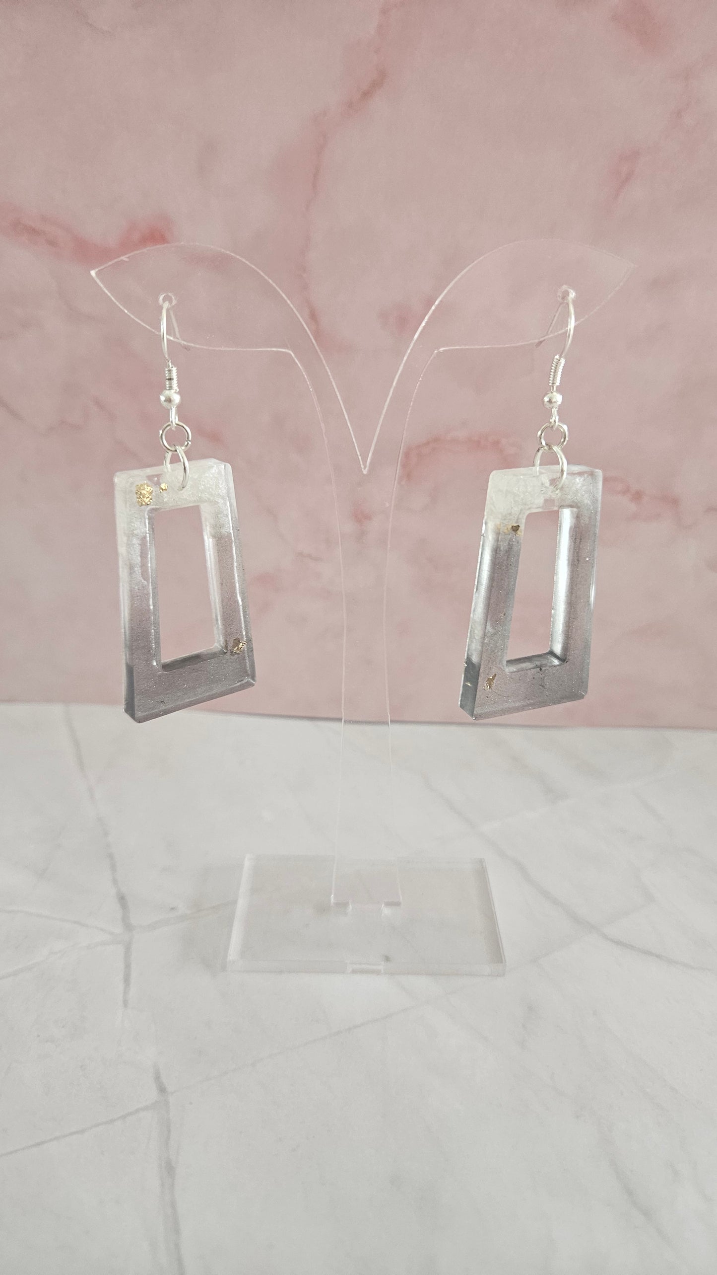 Boucle d'oreille rectangle