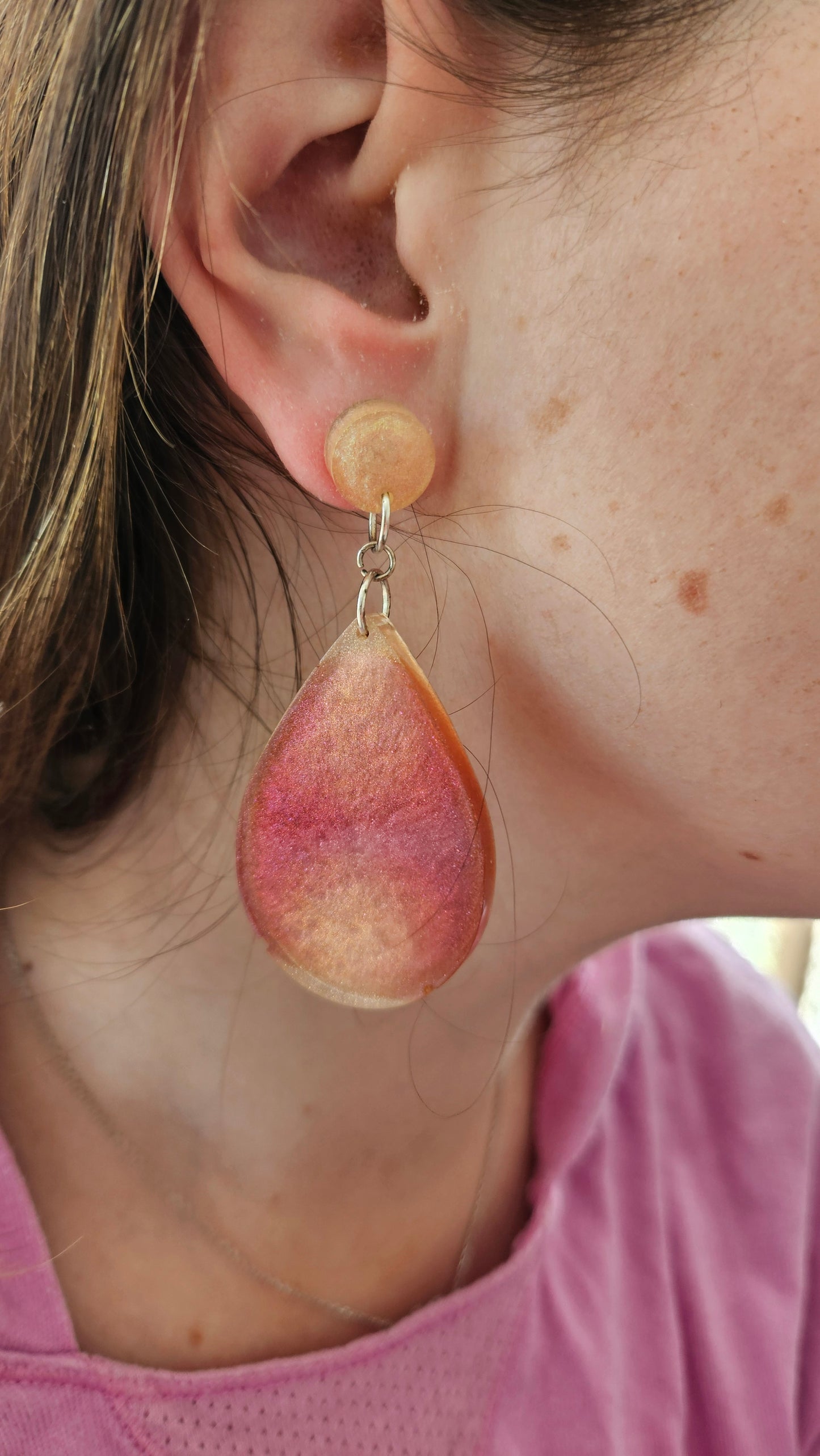 Boucle d'oreille goute d'eau