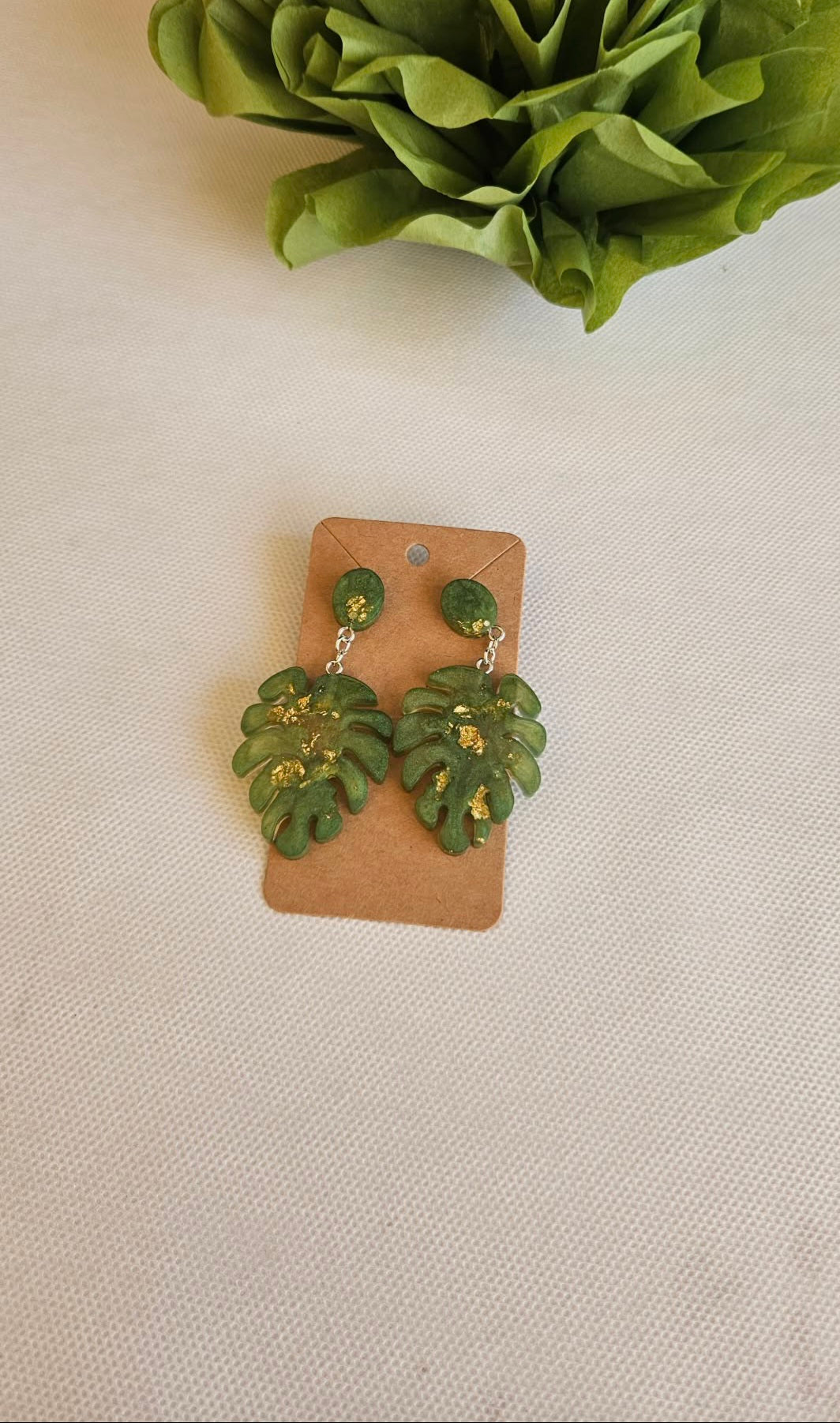 Boucle d'oreille Monstera